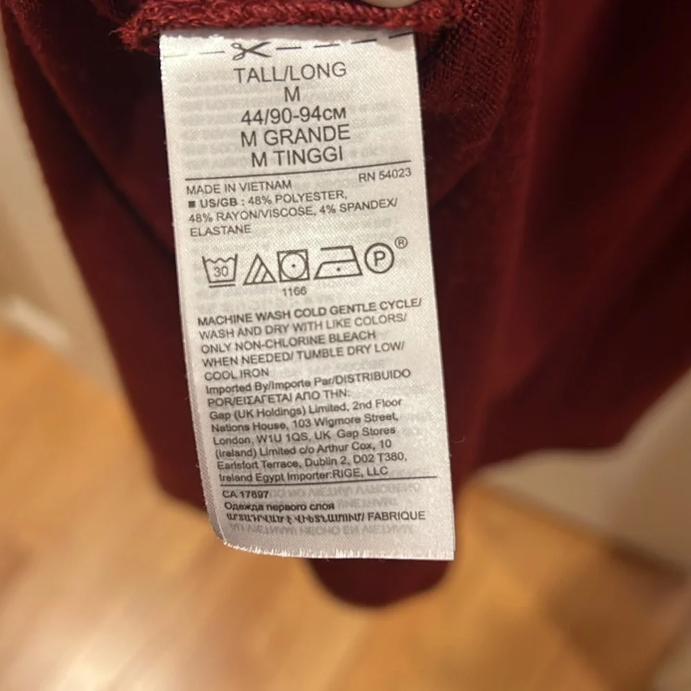 Tall M Oxblood Banana Republic Midi Wrap Knit Dress - Picture 6 of 6